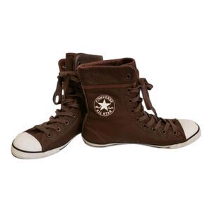 Converse All Star Chuck Taylor Brown Leather High Tops  Size Womens 7.5